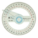 360 Degree Protractor Full Circle 100mm Diameter Protractor Swing Arm School