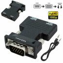 1080P HDMI Female to VGA Male with Audio Output Cable Adapter HOT Converter F0G9
