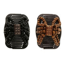 2x Stretchable Combs Women Girls Crystal Hair Decoration Double Clip Comb