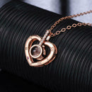 100 Language I Love You Projection Pendant Necklace Women Memory Jewelry (1