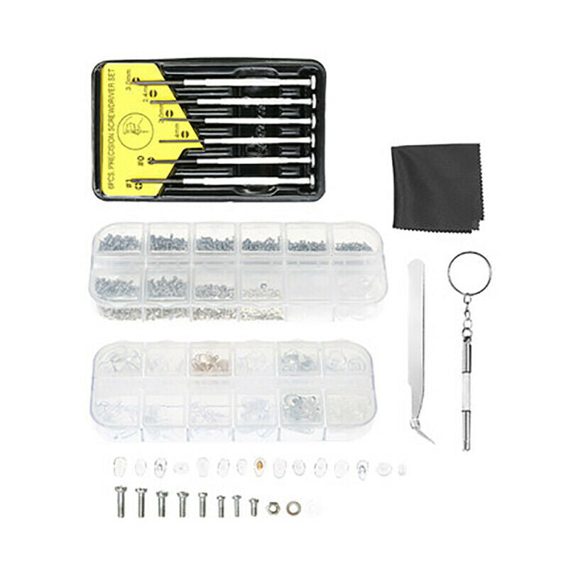 Eyeglass Repair Kit,Eyeglasses Sunglasses Repair Kit With 1100 Pcs Glasses HFV