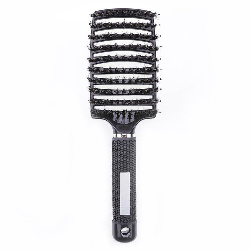 Hair Scalp Massage Comb Anti-Static Straight Curly Hair Styling Brush(Black A