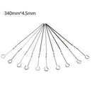 10Pc Long BBQ Barbecue Skewers Kebab Grill Needle-Cooking 340* Steel Sticks B7M2