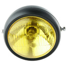 Retro Lens Round Amber Headlight for Motorbike