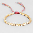 Tibetan Braided Knitting Copper Beads Lucky Rope Bracelet Bangle Unisex Jew3 Gw