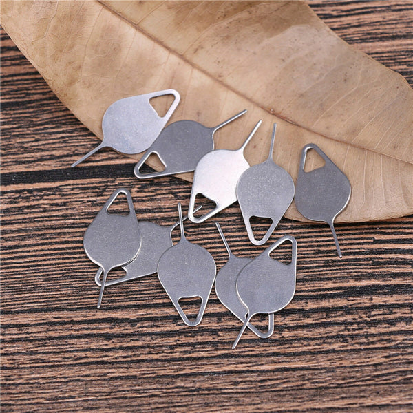 10PCS Sim Card Tray Removal Eject Pin Key Tool Stainless Steel Needle ON