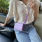 Leather Women Messenger Bag Mini Square Shoulder Satchel Handbags (Purple) A#S