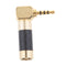 2 Pack Premium 2.5mm L-shaped Right Angle 4 Pole Male Plug Conductor Connector,
