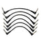 Pack of 6 Electric Guitar Patch Cables Right Angle 6.35mm Jack for Effect Pedals