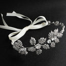 Flower Bridal Headpiece Rhinestone Leaf Wedding Headband Tiara Jewelry Handm ME