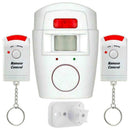 Wireless PIR Motion Sensor Alarm With 2 Remote Controllers For Home Caravan M5Y1