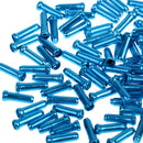 100pc Aluminum Bike Bicycle Brake Shifter Inner Cable Tip Wire End Cap Blue