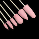 6Pcs/Set Rubber Silicon Nail Drill Milling Cutter For Manicure Bit Flexible