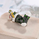 Creative Christmas Stocking Jacket Brooches Backpack Badges Unisex Jewelry Gifts