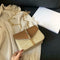 Straw Leather Women Messenger Bag Small Flap Shoulder Handbag (Light Brown)