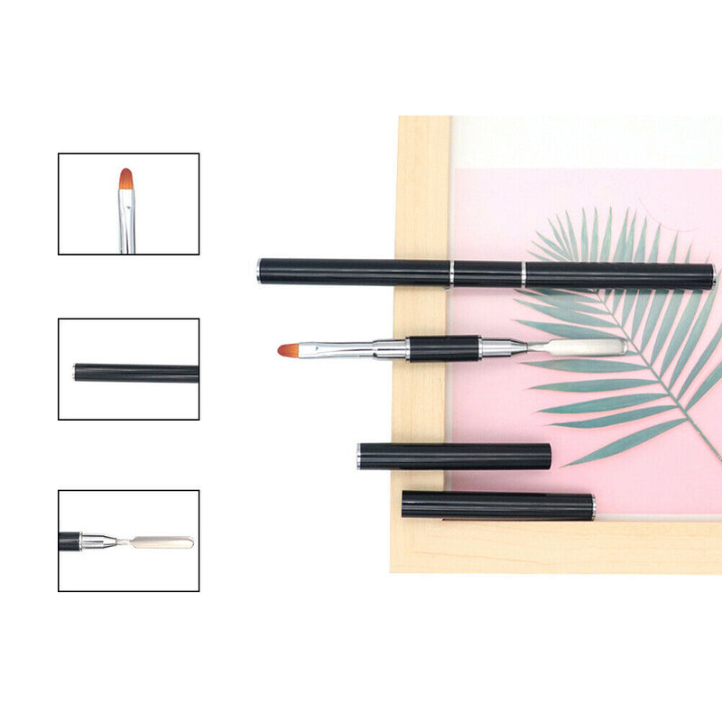 Double-head Manicure Tip Builder Pen Nail Art Glue Brush Phototherapy Pen