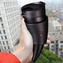 230ml Cup Goat Horn Coffee Mug Stainless Steel Liner Vacuum Insulation Cup  P6E4
