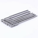 6Pcs 100Mm Length 1/4 Inch Hex Screwdriver Bit Set Shank Magnetic Hexagon H C2X5