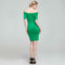 Sexy Women Off Shouder Bodycon Party Evening Cocktail Pencil Dress Green M