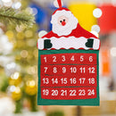 Christmas Advent Calendar Countdown Santa Claus Fabric Xmas Decor Pockets G A1K4