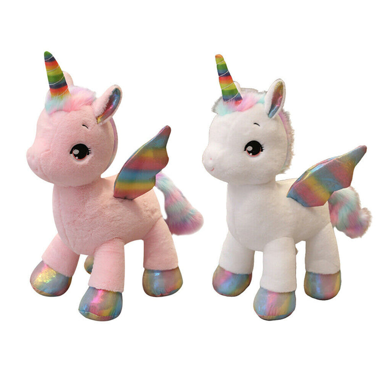 Cute Rainbow Unicorn Horse Plush Soft Toys for Kids Girl Birthday Gift Pink