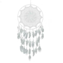 43.3''  White Floral Dream Catcher With Feathers Handmade Crafts Gift