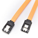 2PCS Dual-chip SATA Data Cable Hard Drive Serial SATA Data Cable With BucklEB-y