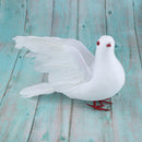 2Pcs Artificial Foam Feather White Doves Birds Arts Craft Home Wedding