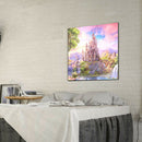 River Castle Full Round Drill Diamond Painting Rhinestone Picture 30x30cm