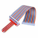 For RPi GPIO Breakout Expansion Board + 20cm FC40 40pin Flat Rainbow Ribbon E1S3