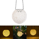 LED Solar Powered Light Garden Patio Party Decor Rattan Ball Lamp Warm Light