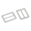10pcs Metal Tri-glide Clasp Buckle Fixed Bar Strap Slider Keeper 25x18mm