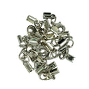 24 Sets Metal Crimp Cord Ends Ribbon Crimp Ends Crimp Connectors 12mm