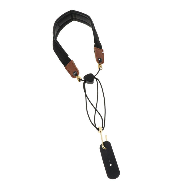 Black Saxophone Sax Neck Strap with Metal Hook