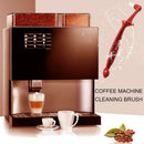 Double Head Anti-Scald Handle Coffee Machine Cleaning Brush Spoon Cleaner F