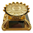 Solar Power 360 Rotary Spinning Display Stand Holder Turntable Plate Golden