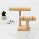 Wood T-Bar Jewelry Display Stands for Necklace Bracelet Chain Wristwatch Holder
