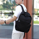 Casual Solid Color Backpack Simple Oxford Bag College Wind Backpack Outdoor