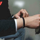 Fashion Mens Punk Leather Wrap Braided Wristband Cuff New Woven Bracelet Ba K1R5