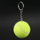 Yellow 4 cm diameter elastic foam tennis ball key ring keyring pendant V5Q6