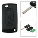 2 Buttons Remote Folding Car Key For Peugeot 307 3008 308 408 433MHz PCF796 U9Y2