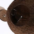 Pet Coconut Shell Bird Nest Hut Cage Feeder Parrot Parakeet Mini House