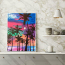 5D DIY Full Drill Diamond Painting Coconut Tree Cross Stitch Kit Home Decor