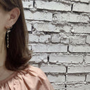 Girl Geometric Fashion Crystal Beads Earrings Female Love Beads Long Chain