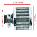 12mm Sliver Car Motor Cold Air Intake Filter Turbo Vent Crankcase Breather fse#