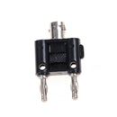 New BNC female jack to two dual Banana male plug RF adapter connector KQBX