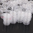 100x Clear Round Plastic Coin Capsules Coin Display Cases Container Box 21mm