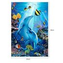 DIY 5D Diamond Painting Dolphins Embroidery Cross Stitch Ornament Crafts