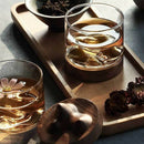 Irish Whiskey Wine Cup Small Mountain with Wooden Base Unique Gift Glass Cu U7N1