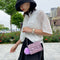 Women Mini Messenger Bags Alligator PU Retro Chain Shoulder Purse (Purple)